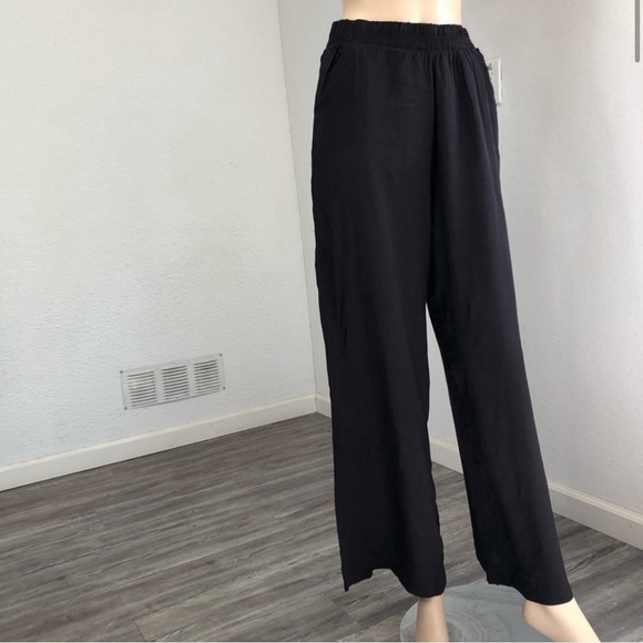 elan see true high waist pants elastic waist black - Picture 1 of 13
